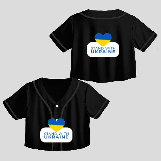 Stand Out with Our Premium design and with Ukraine Crop Top Baseball Jerseys