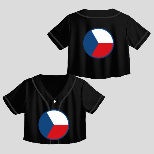 Czech Air Force Current Emblem Crop Top Baseball Jerseys