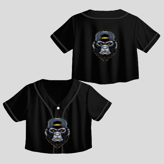 Gorilla Crop Top Baseball Jerseys