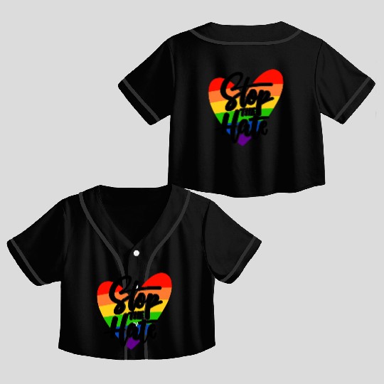 Pride LGBTQ. Statement Crop Top Baseball Jerseys