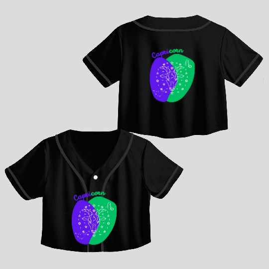 Cosmic Climb A Minimalist Capricorn Design Crop Top Baseball Jerseys