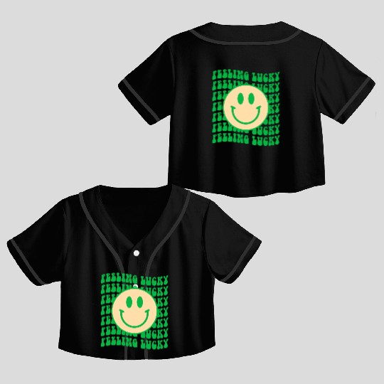 Feeling lucky Crop Top Baseball Jerseys