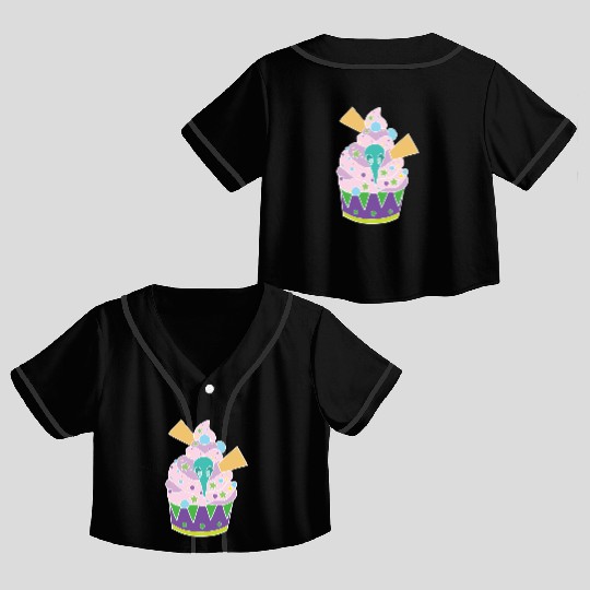 Cupcake Graveyard Crop Top Baseball Jerseys