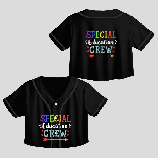 Special Education Sped Teacher Sped Student Crop Top Baseball Jerseys