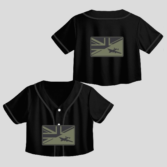 Handley Page Halifax red Crop Top Baseball Jerseys