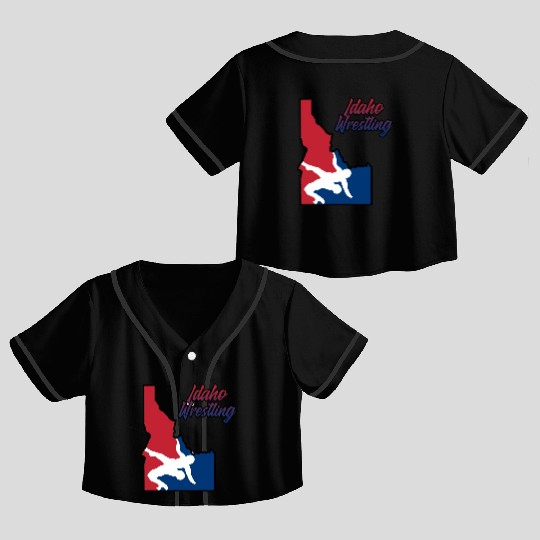 Idaho Wrestling (USA Colors) Crop Top Baseball Jerseys