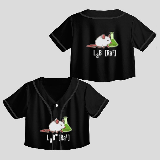 Lab Rat Science Chemistry Professor Laboratory Crop Top Baseball Jerseys