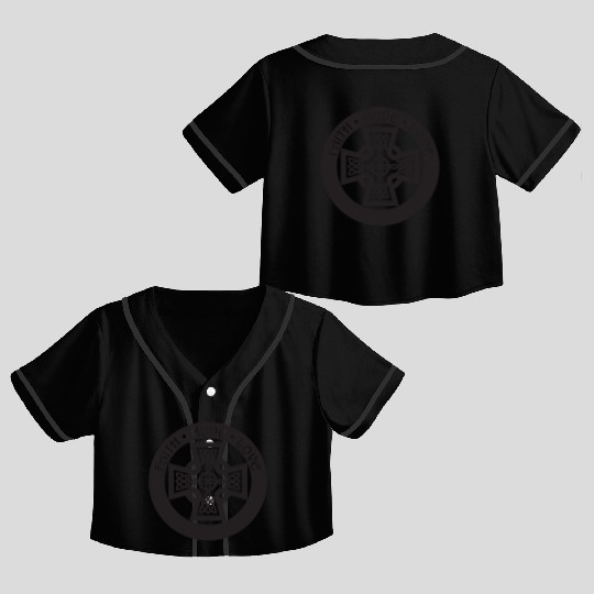 Timeless Celtic Cross With Celtic Knots Faith Crop Top Baseball Jerseys
