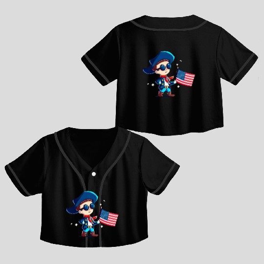 Patriot Day Crop Top Baseball Jerseys
