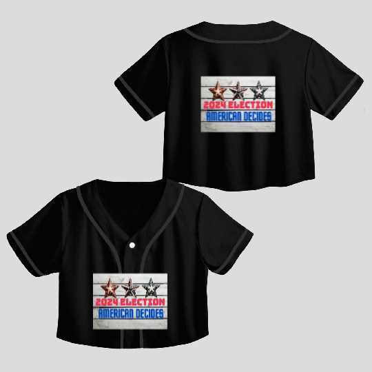 US Election Design Crop Top Baseball Jerseys