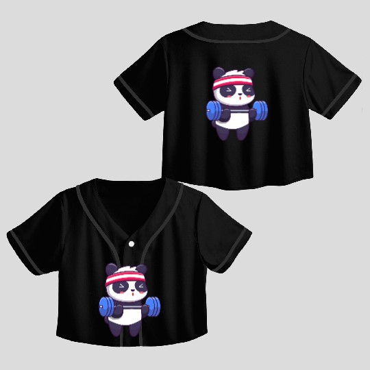 TEDDY BEAR TRAINING GYM Crop Top Baseball Jerseys