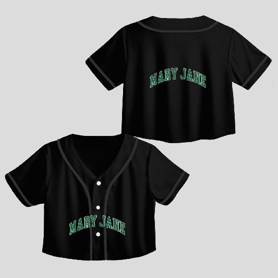 Mary Jane Crop Top Baseball Jerseys