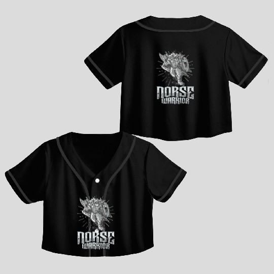 Norse warrior - Viking Crop Top Baseball Jerseys