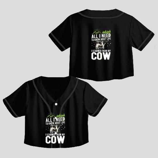 Cow Cattle Breeder Farmer Cows Crop Top Baseball Jerseys