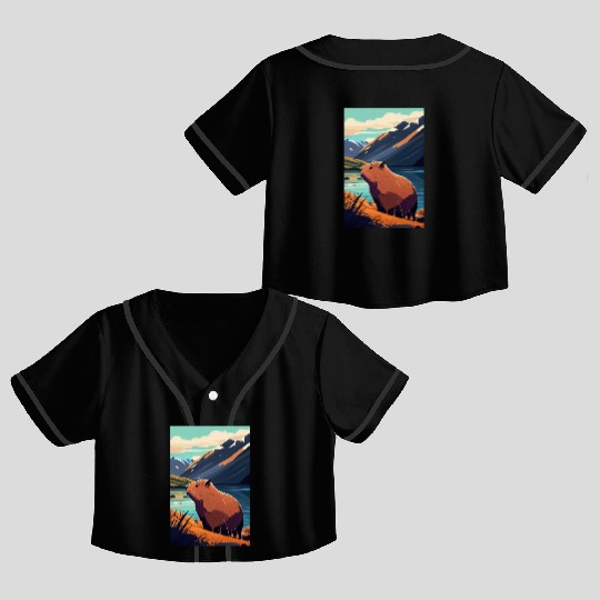 Capybara Nature Capibara Crop Top Baseball Jerseys