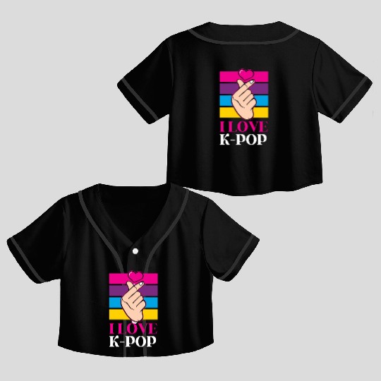 K-Pop K-drama Korean Music KPop Kdrama Gift Crop Top Baseball Jerseys