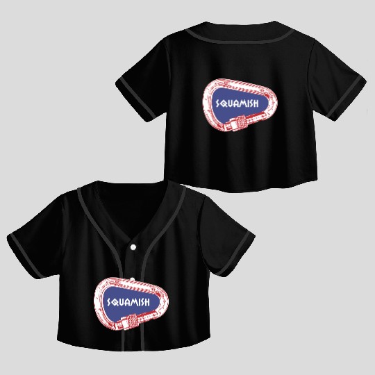 Squamish Rock Climbing Carabiner Crop Top Baseball Jerseys