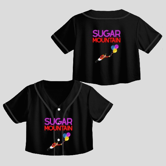 Sugar Mountain Walking the Noisy Fair just 19 yrs Crop Top Baseball Jerseys