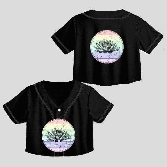 Lotus vintage - Lotus - Lotus - Buddhist Crop Top Baseball Jerseys