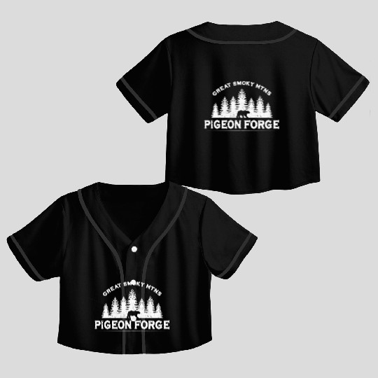 Pigeon Forge Tennessee Great Smoky Mountains Crop Top Baseball Jerseys