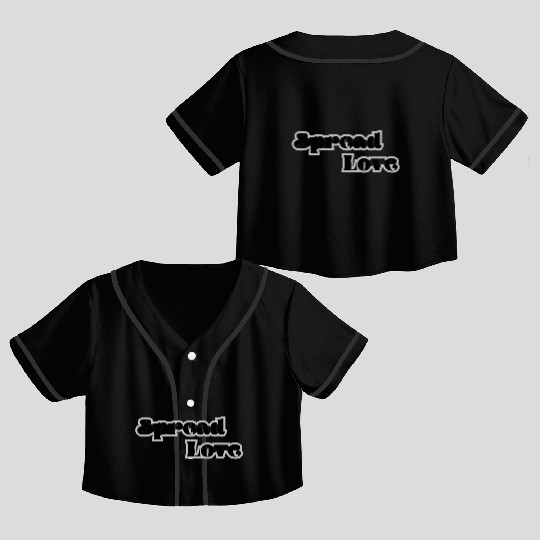 Spread Love Crop Top Baseball Jerseys