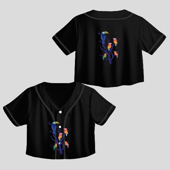 Birds Of Paradise Crop Top Baseball Jerseys