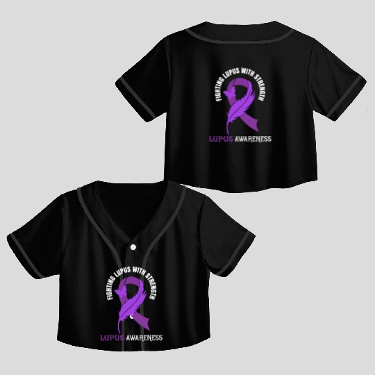 Lupus Awareness Lupus Fighter Crop Top Baseball Jerseys