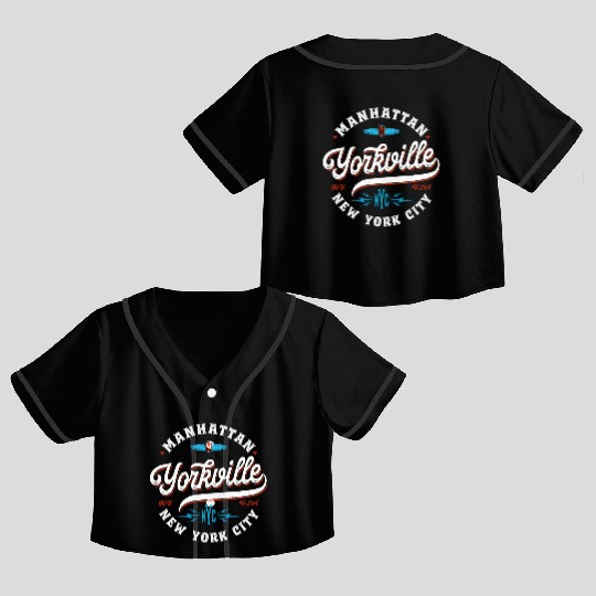 New York Manhattan Yorkville Crop Top Baseball Jerseys