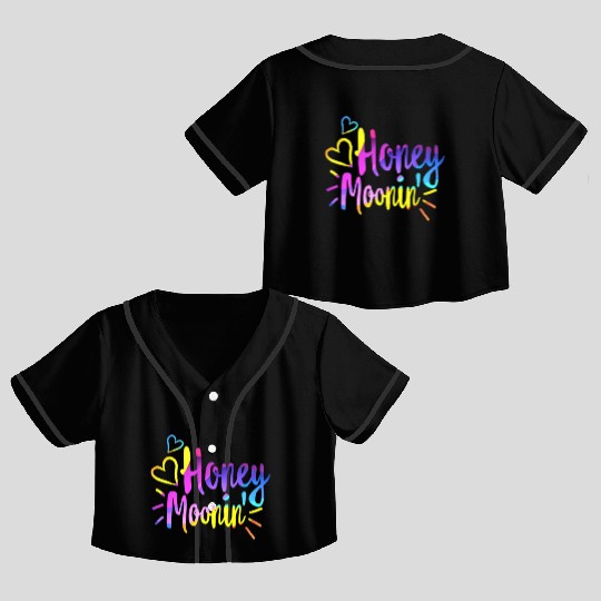 Honeymoonin Crop Top Baseball Jerseys Newlywed Crop Top Baseball Jerseys Wifey Hubby