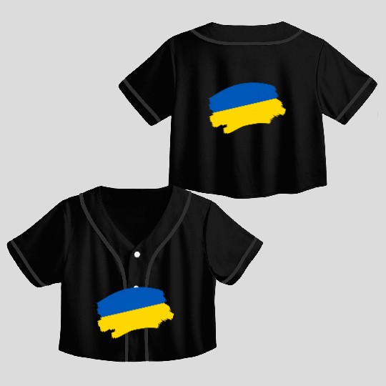 Ukrainian Flag Ukraine Crop Top Baseball Jerseys
