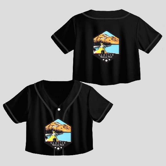 Glacier national park Crop Top Baseball Jerseys