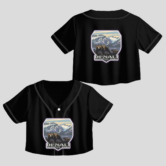 Denali national park Crop Top Baseball Jerseys