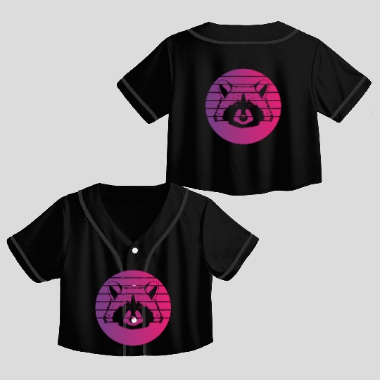 Raccoon Style Crop Top Baseball Jerseys