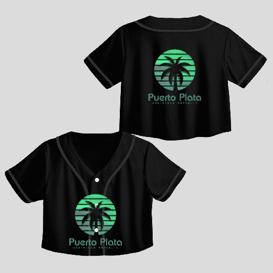 Puerto Plata Dominican Republic Crop Top Baseball Jerseys