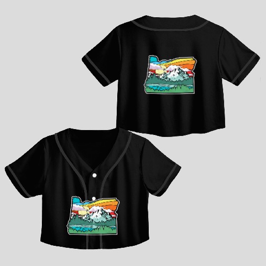 Oregon Nature Outdoors Crop Top Baseball Jerseys