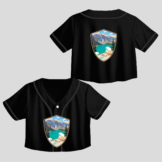 Banff national park Crop Top Baseball Jerseys