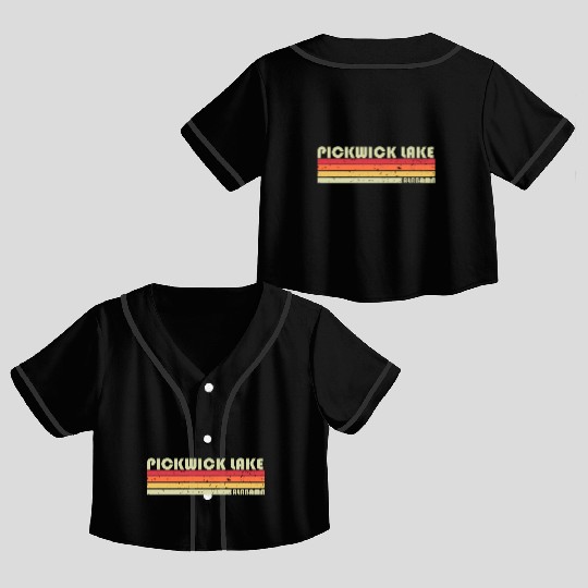 Pickwick Lake Albm Fishing Camping Summer Crop Top Baseball Jerseys