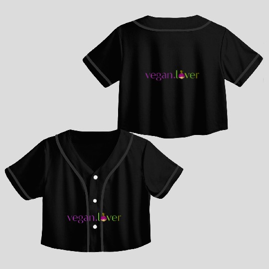 Vegan lover turnip Crop Top Baseball Jerseys