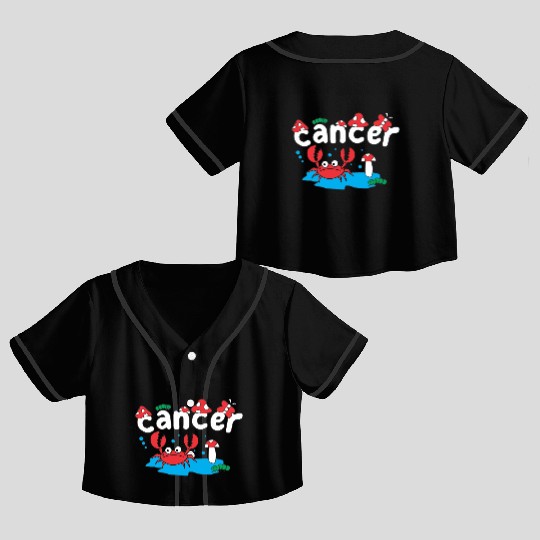 CANCER ZODIAC Crop Top Baseball Jerseys