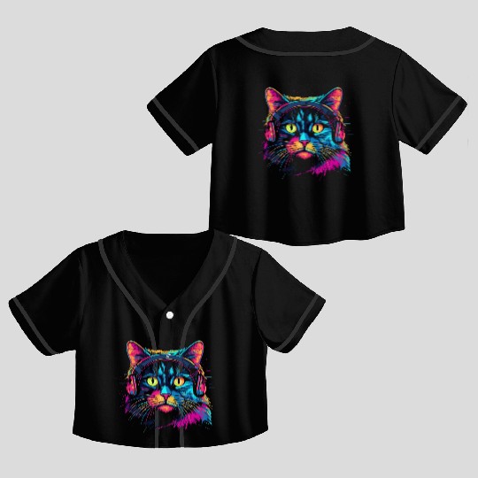 Music Under Control Crop Top Baseball Jerseys
