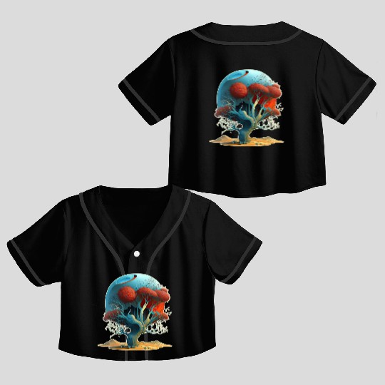 Desert Crimson Dreaming Crop Top Baseball Jerseys