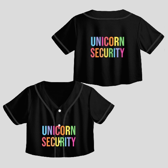 Uorn Security Dad Mom Daughter Crop Top Baseball Jerseys