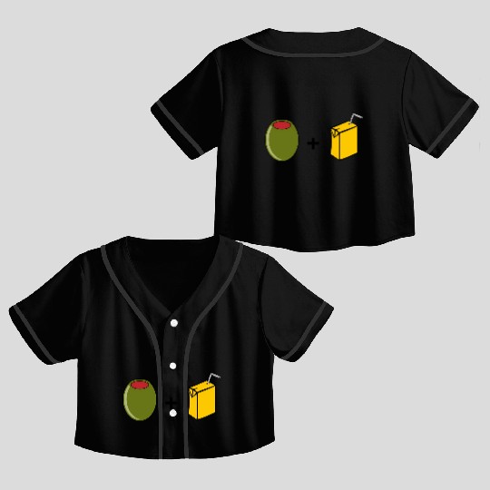 Olive Juice I Love You Crop Top Baseball Jerseys