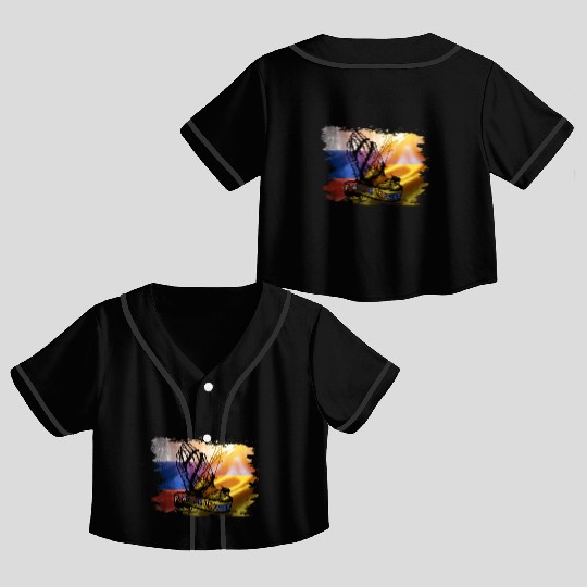 Pray For Ukraine Solidarity Support Ukraine Crop Top Baseball Jerseys