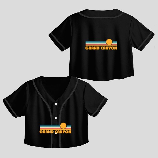 Grand Canyon Sunset Crop Top Baseball Jerseys
