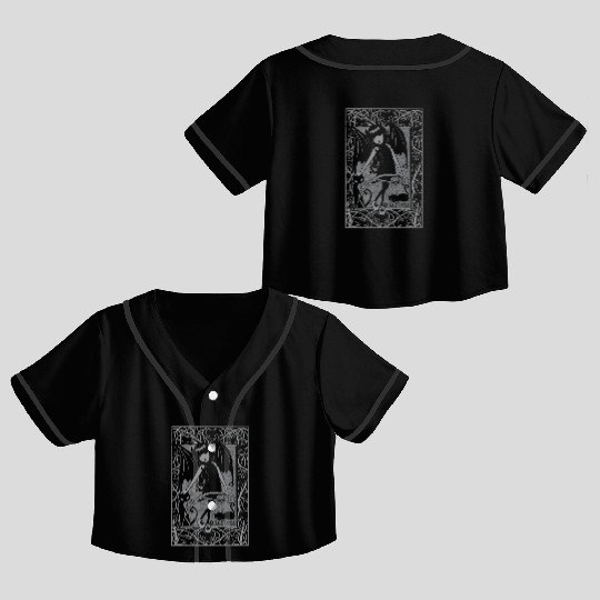 Emily The Strange Night Walker Crop Top Baseball Jerseys