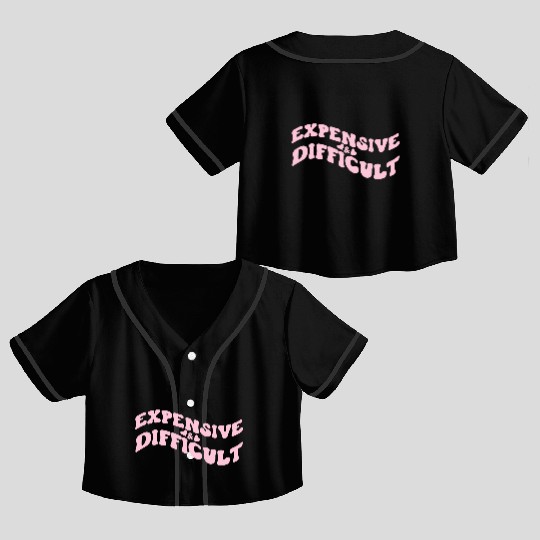 Expensive And Difficult Bougie Bougee Preppy Crop Top Baseball Jerseys