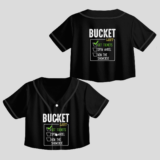 Bucket List Get Tickets Win Game Show Lucky Crop Top Baseball Jerseys