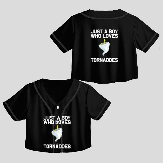 Tornado For Hurricane Weather Chaser Crop Top Baseball Jerseys