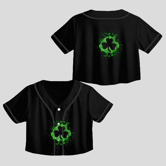 2-Sided Erin Go Bragh Shamrock Celtic Knot And Crop Top Baseball Jerseys